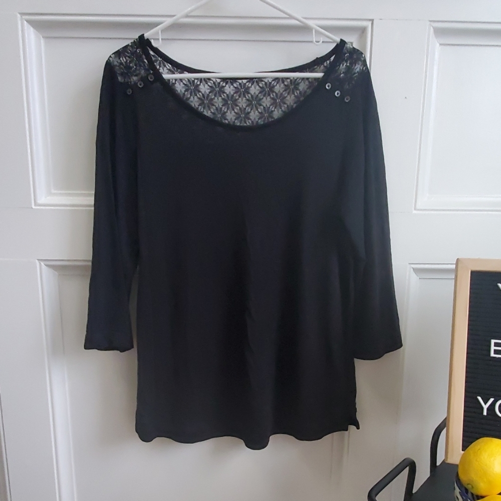 Express black lace top